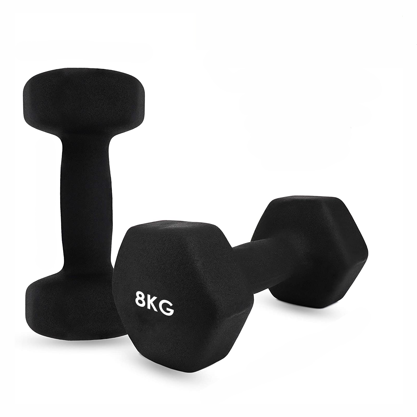 8KG Neoprene Plastic Dip Dumbbells Set Vinyl Dumbbells FK Sports