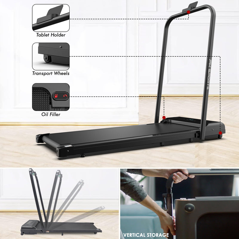 Black Walking Pad Under Desk Folding Treadmill for Home/Office