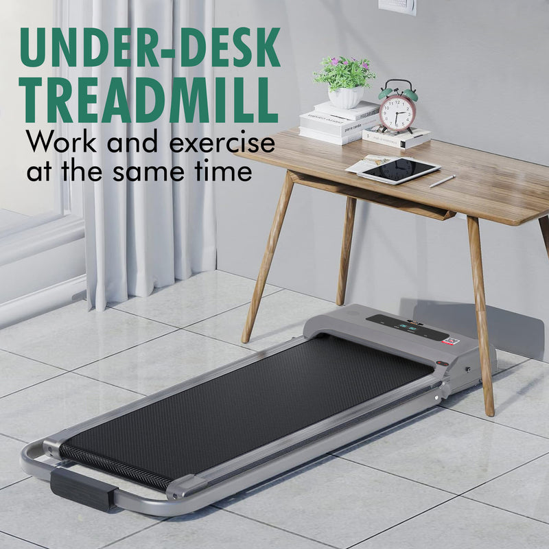 Grey Walking Pad Under Desk Folding Treadmill for Home/Office