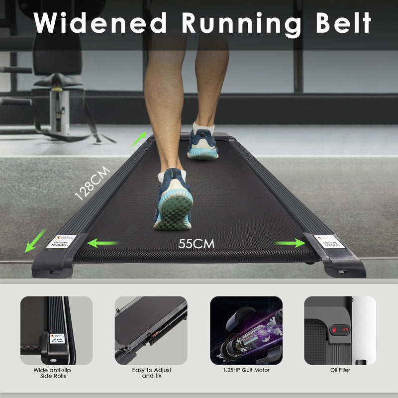 Black Walking Pad Under Desk Folding Treadmill for Home/Office