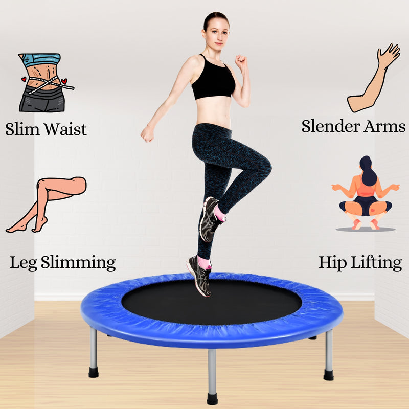 FirstE 48 Foldable Fitness Trampolines, Rebound Recreational Exercise–  Shop Fitness Doctor
