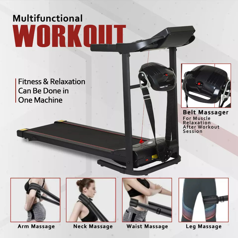 Foldable Electric Treadmill Motorized Massager & Incline