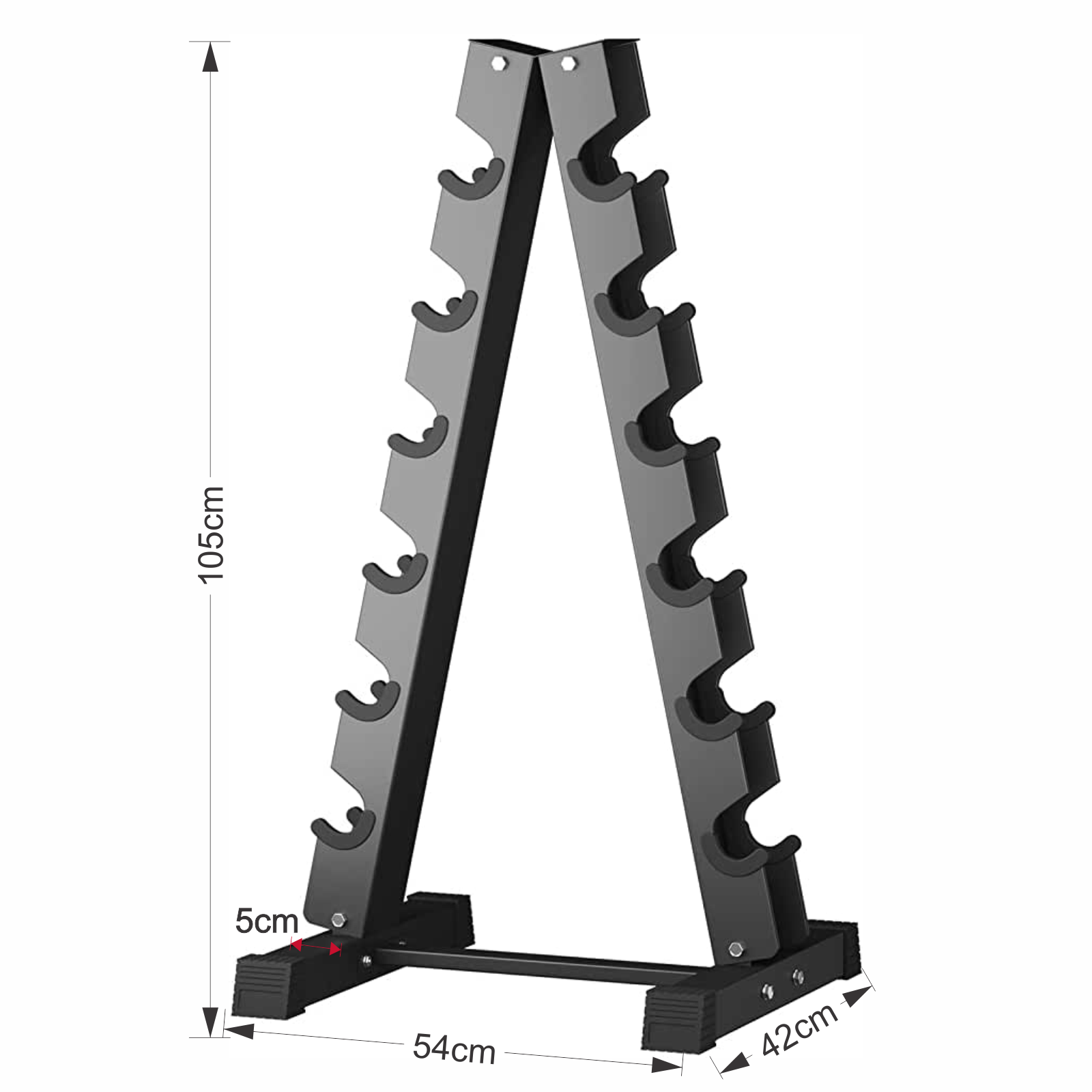 Dumbbell Rack 6 Tier Chart - FK Sports