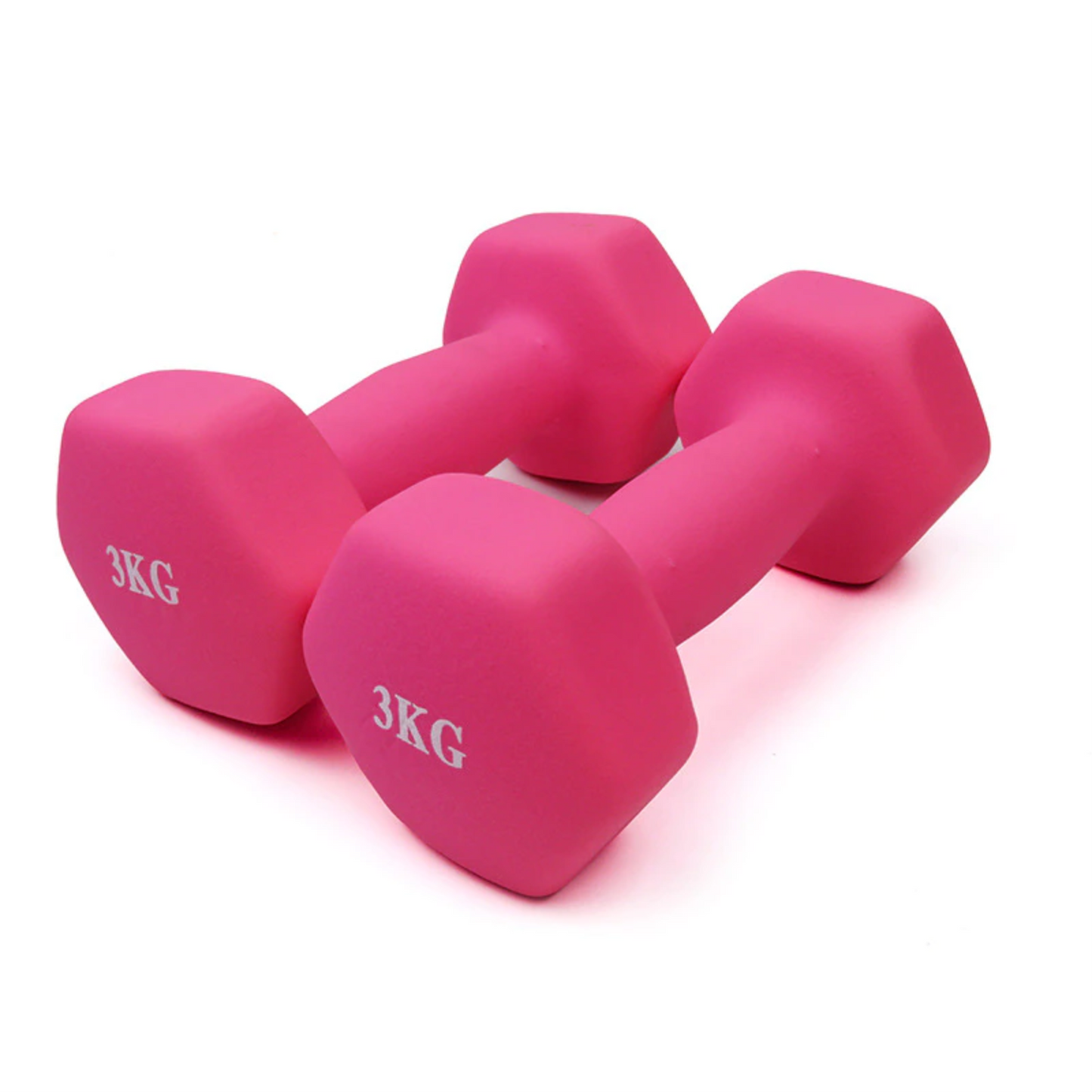 3kg Neoprene Plastic Dip Dumbbells Set - FK Sports