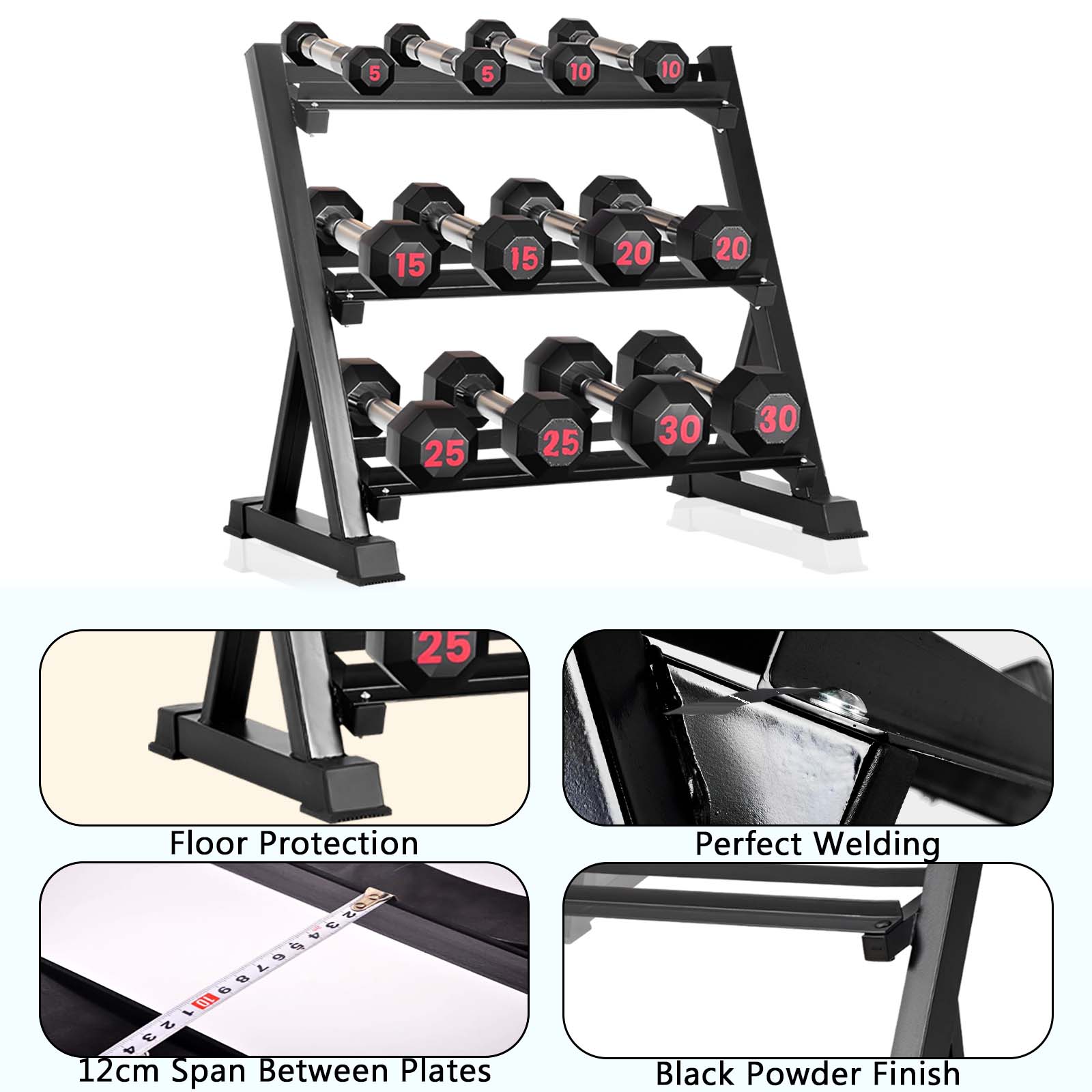 multiple heavy duty dumbbell rack - FK Sports