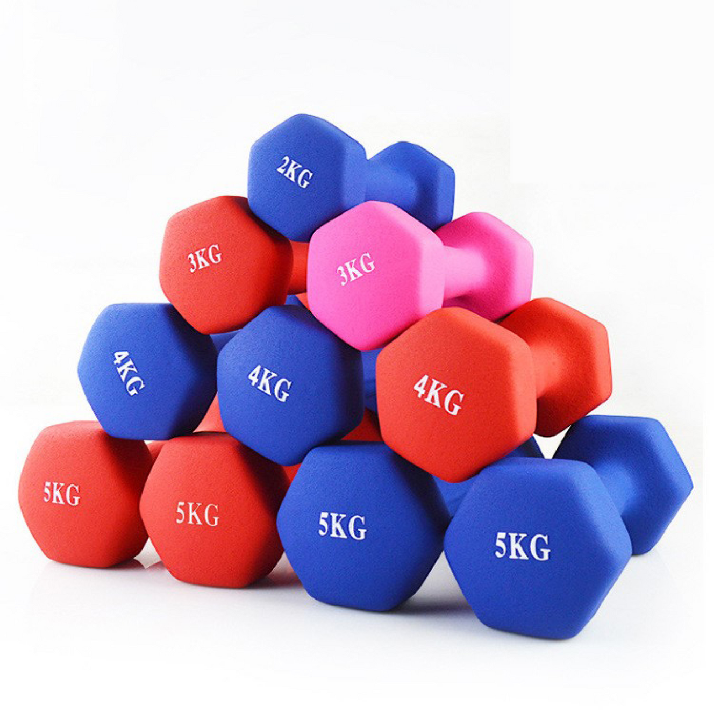 Neoprene Plastic Dip Dumbbells Set - FK Sports