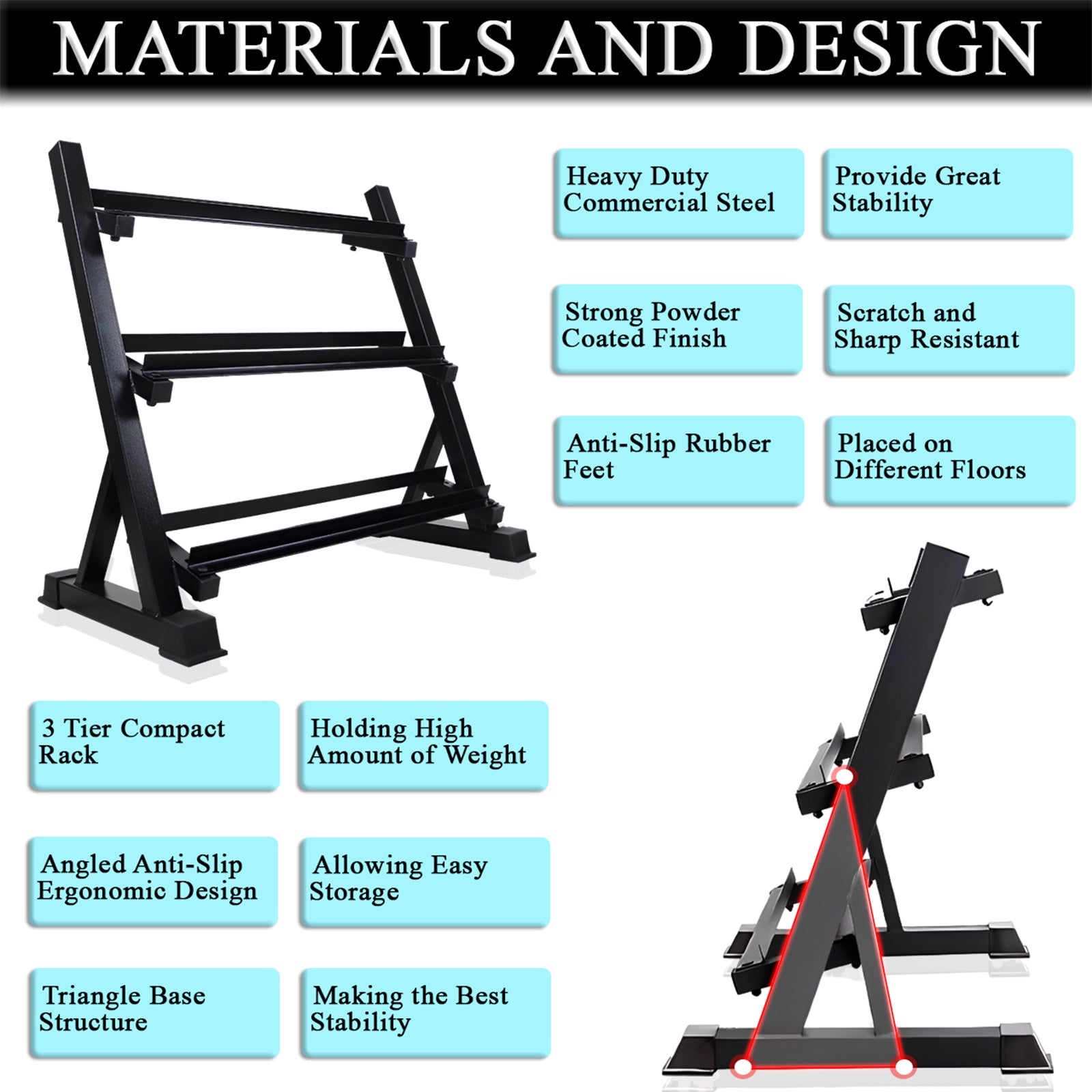 heavy duty Material dumbbell rack - FK Sports