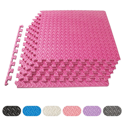 Eva Interlocking Play Mats Leaf Pink - FK Sports