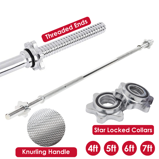 Standard 1" Spinlock Barbell Bar - FK Sports